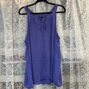 Torrid Periwinkle Sleeveless Button-Down Blouse